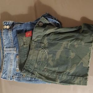 Jean shorts-2 pair